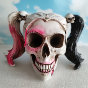Modèle de <span class=keywords><strong>crâne</strong></span> humain en résine 1:1, tête de squelette simulée, ornement, décoration de fête d'Halloween, accessoire de photographie - Product Image 4