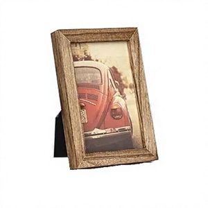 Solid Wood Brown <b>Photo</b> <b>Frame</b> With High Definition Glass For Home Living Room Dining Room Office Tabletop Or Wall Display - Product Image 1