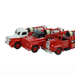 Sıcak satış mini araba çocuklar için retro alaşım itfaiye kamyonu 1:43 ölçekli model araç slayt diecast oyuncak arabalar