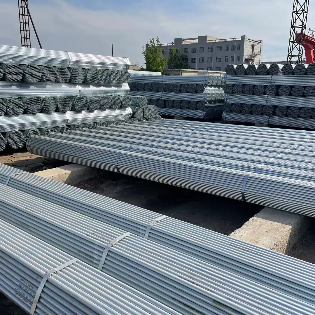 YS Construção de tubos galvanizados em aço postes de cerca de metal galvanizado e estrutura de estufa