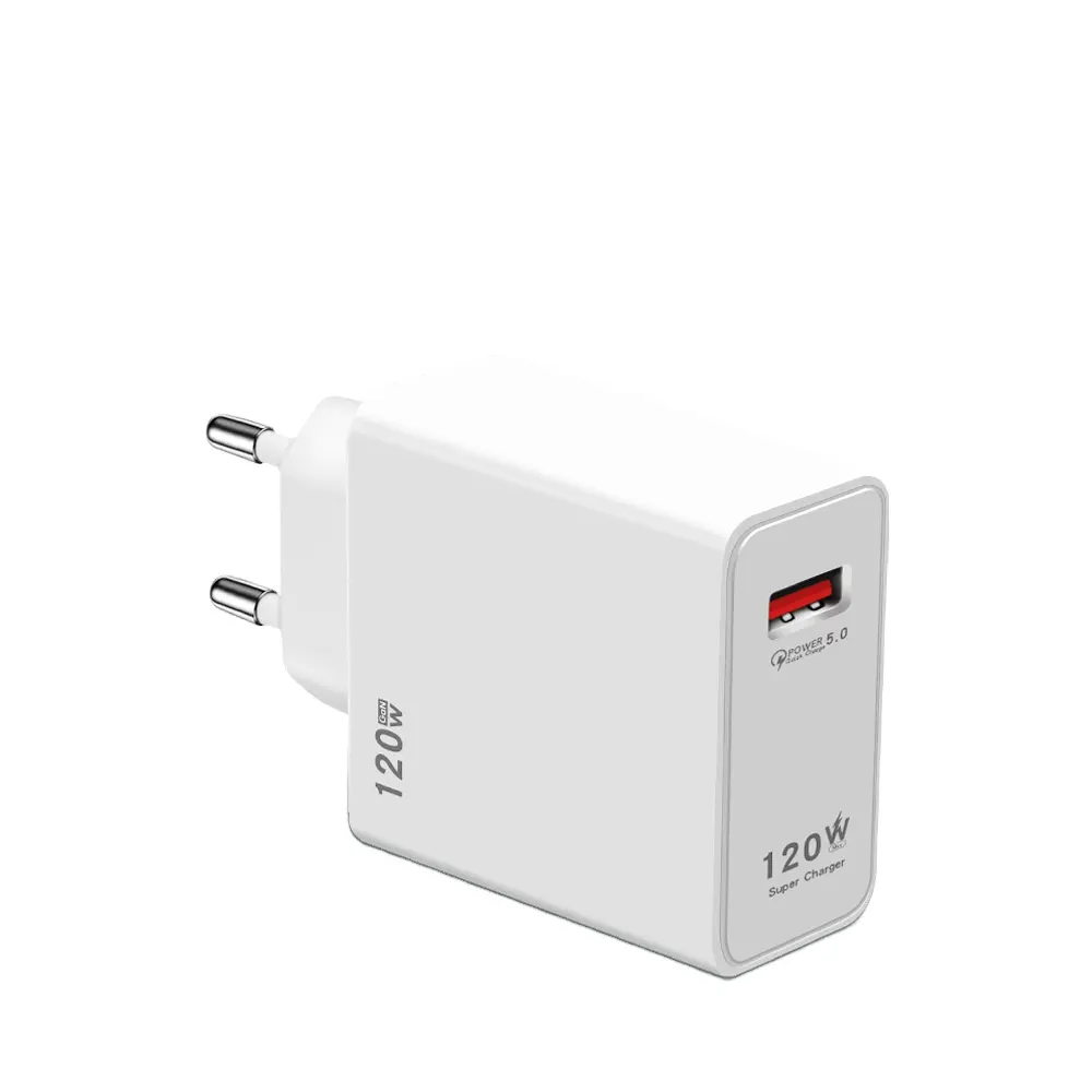 Factory Price Hot Selling 120W Fast Charger USB and Type C Ports Wall Adaptor USB Wall Charger OEM Available