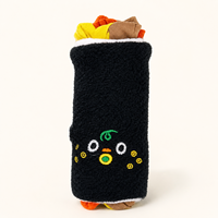 Jouet pour chien en forme de rouleau de sushi, tapis de renifflement et de distribution de friandises 2-en-1, plat et enroulable, jouet de puzzle pour chien à alimentation lente