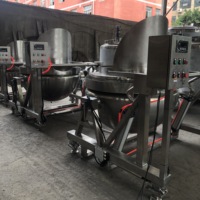 Huashang Custom Industrial draagbare roestvrijstalen kantelbare gejackete ketel met mixer voor de productie van jam en dranken