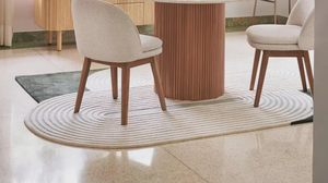 Achetez un tapis cinétique ovale avec un design rectangulaire luxueux, tapis cinétique ovale fait à la main pour la décoration du sol - Product Image 2