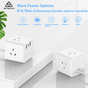 Steckdosenleiste 2400W 10A, Mehrfachsteckdose mit 3 Weitreichenden Steckdosen, 1,77M Verlängerungskabel <span class=keywords><strong>PowerBoard</strong></span> mit 3 USB-Anschlüssen - Product Image 6
