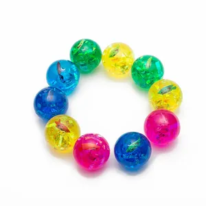 Led ışık Up silikon kauçuk zıplayan bebek kabarık topu oyuncaklar glitter led su kabarık topu kauçuk çocuk Light up oyuncaklar için