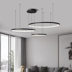 Minimaliste Maison Anneaux Plafond Lustre Suspension Lampe Or <span class=keywords><strong>220</strong></span> Volts Grands Lustres <span class=keywords><strong>Led</strong></span> Lampes Suspendues Modernes - Product Image 2