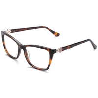 Monture de lunettes classiques œil-de-chat Elan Optical YB8505 pour femme, monture complète en acétate avec métal, livraison rapide