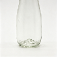Bouteille de boisson en verre à fond volcanique 330 ml, design de base unique, étanche, durable, réutilisable, transparente, écologique