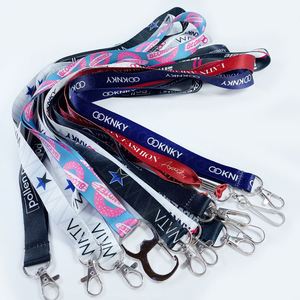 Designer Polyester Sublimation Neck Custom Printed Tear Resistant Folk Art Keychain Anime Breakaway Lanyards with Logo - Product Image 1