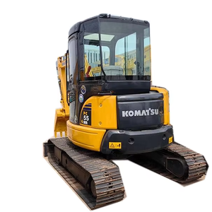 Used Komatsu Digger PC55MR Mini Excavator From Japan 5.5 Ton Capacity Nice Condition with Motor and Engine Bucket <b>Attachment</b> - Product Image 1