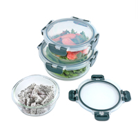 Boîte de conservation alimentaire de nouvelle conception, compatible micro-ondes, boîte de rangement de cuisine, boîte à lunch en verre pour micro-ondes