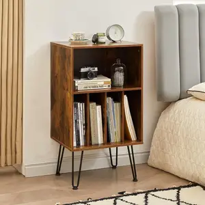 Wood Vinyl Record Player Table Cabinet Turntable Stand Holds Up To 150 Albums Record Player Stand With Storage
