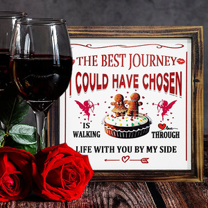 Valentine's Day wooden <b>photo</b> <b>frames</b> with slogans, decorative ornaments, party decorations, wall hangings, and other decorative - Product Image 1