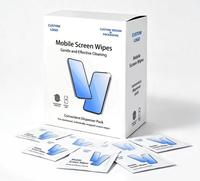 Lingettes nettoyantes pour écrans mobiles, emballées individuellement, logo OEM personnalisé, pré-humidifiées, sans traces, pour téléphone, tablette, ordinateur portable, moniteur