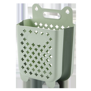 Wall Mounted Foldable Laundry <b>Basket</b> Rectangle Collapsible Clothing Organizer for Bathroom Shower <b>Storage</b> - Product Image 5
