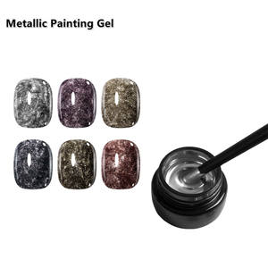 Frenshion <span class=keywords><strong>Vernis</strong></span> à ongles 3D <span class=keywords><strong>effet</strong></span> <span class=keywords><strong>miroir</strong></span> argenté or <span class=keywords><strong>rose</strong></span> métallique UV Gel 5ML en pots - Product Image 1