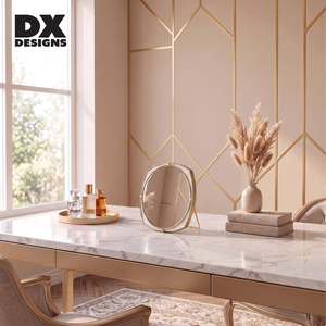 <span class=keywords><strong>Espejo</strong></span> <span class=keywords><strong>de</strong></span> tocador <span class=keywords><strong>de</strong></span> mesa con marco <span class=keywords><strong>de</strong></span> metal dorado DX DESIGNS, <span class=keywords><strong>espejo</strong></span> geométrico <span class=keywords><strong>redondo</strong></span> independiente para decoración <span class=keywords><strong>de</strong></span> dormitorio y baño - Product Image 5