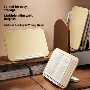 R20 dudukan baca & rak buku kayu Multi posisi dapat disesuaikan dengan Bookend & penyangga buku Desktop Laptop mendukung rak - Product Image 3
