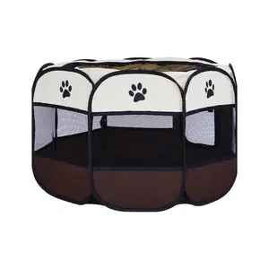 Portable Folding Pet Tent Dog House Octagonal Cage For Cat Tent Playpen Puppy Kennel Pet House Outdoor Big Dogs House