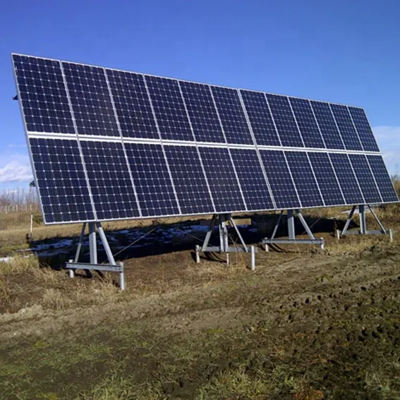 Sistema de montagem solar fotovoltaica para solo, parafuso solar de aterramento, estrutura solar fotovoltaica, trilho solar