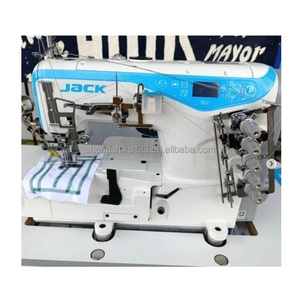Máquina de Coser Industrial Jack W5E-UT de Cama Plana con Cortahilos para Dobladillos de Pantalones en Venta - Product Image 1