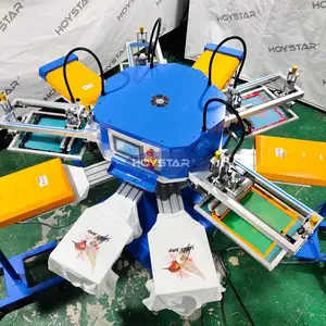 Automatic Screen 4 Color Printing Machine Automatic T-shirt Screen Printing Machine