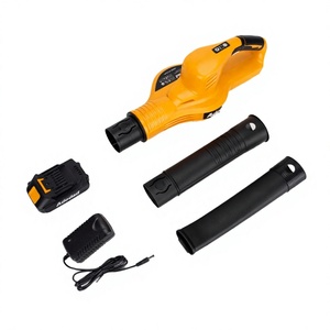 Souffleur à feuilles électrique sans fil 1000 CFM avec 2 batteries 2,5 Ah, design léger, contrôle variable à 2 vitesses, pour jardins, parcs - Product Image 1