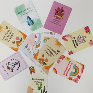 Cartes de vœux personnalisées imprimées sur le thème de <span class=keywords><strong>la</strong></span> santé mentale et de <span class=keywords><strong>la</strong></span> pleine conscience, citations inspirantes, design positif et motivant, numérique - Product Image 3
