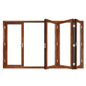 Sin marco acordeón <span class=keywords><strong>terraza</strong></span> corredera de aluminio puertas de vidrio cortina plegable puertas interiores de pared de partición de <span class=keywords><strong>puerta</strong></span> de vidrio de aluminio - Product Image 2