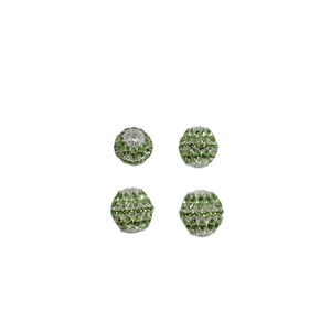 Electroplated Alloy Zircon Hollow Diamond Set Colored <b>Ball</b> With Straight Hole For DIY Jewelry Accessories Middle Size - Product Image 5