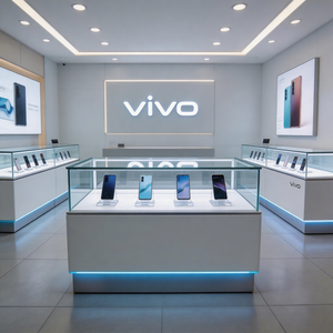 <span class=keywords><strong>Comptoir</strong></span> de présentation de téléphones portables en verre trempé LED de haute qualité, design personnalisé, vitrine combinée pour téléphones mobiles - Product Image 2