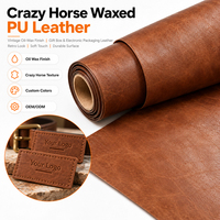 Étiquette en cuir PU thermochromique Crazy Horse personnalisée professionnelle, finition cirée vintage pour coque de téléphone