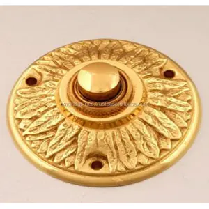 OMG Industries Door Bell Push Buton Antique Satin Brass