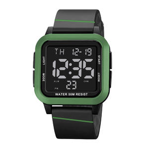 Haute qualité grands numéros montres de sport hommes mode Rectangle <span class=keywords><strong>montre</strong></span> numérique sport étanche LCD montres numériques - Product Image 5
