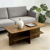 Table basse rectangulaire en bois d'acajou de haute qualité, style moderne, meubles de salon en bois massif, écologique, durable pour la maison