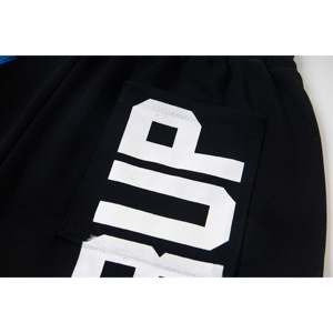 Pantalones Cortos Casuales de Verano para Hombre Alocs, Tejidos, Transpirables, 100% Algodón, Blancos y Negros con Estampado de Jarabe para la Tos - Product Image 4