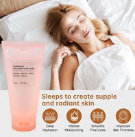 Masque Coréen au Collagène Profond Peel-Off, Soin Visage Végan Bio, Enveloppement de Nuit Anti-Rides, Effet Liftant, Peau Sèche, Pour Femmes