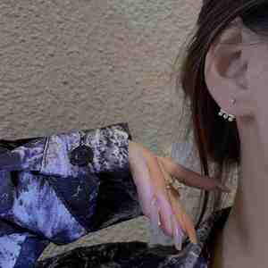 Queen's Balance oreille oreille clou 4-5MM naturel haute qualité perle d'eau douce Double porter boucles d'oreilles et bijoux - Product Image 5