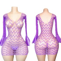Vente en gros de lingerie exotique en résille diamantée, tenues de danseuse, nouvelle arrivée, personnalisable
