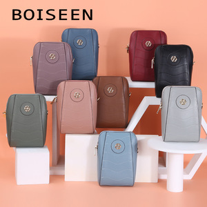 Boiseen Women's Phone Bag 7 Inch Zipper Vertical <b>Square</b> Portable Crossbody Bag With Chain Shoulder Bag - Product Image 4