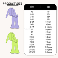 Vêtements de sport pour enfants avec logo personnalisé, pantalon évasé, veste zippée intégrale, ensemble de vêtements de sport 2 pièces pour filles, tenue de yoga