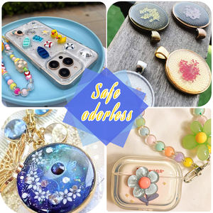 Crystal <b>Clear</b> Fast Curing Epoxy Resin AB Glue High Transparent Casting Resin For DIY Craft River <b>Table</b> Jewelry Making - Product Image 3