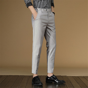 Nibesser — <span class=keywords><strong>pantalon</strong></span> Slim à carreaux <span class=keywords><strong>pour</strong></span> hommes, coupe crayon, style décontracté à poches imprimées, vente en gros, 2021 - Product Image 3