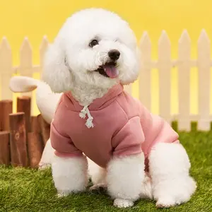 Qiqu Pet Apparel Manufacturer Wholesale Winter Coat Warm cheap Clothes Clothing outfits blank hoodie for small dog costume