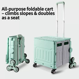 Carretilla Plegable con Ruedas para Subir <span class=keywords><strong>Escaleras</strong></span>, Carro <span class=keywords><strong>de</strong></span> <span class=keywords><strong>Mano</strong></span> para Camping, Picnic, Compras y Transporte en Almacenes - Product Image 2