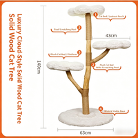 Grand arbre à chat en bois Heybly, tour griffoir haute pour chat, arbre à chat de luxe de bonne qualité, maison d'arbre pour chat, meuble griffoir pour chat