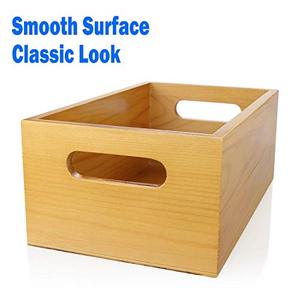 Wholesale 4 Pack Nesting Unfinished Pine Modern Flexible <b>Storage</b> Crates OEM ODM Custom Logo Stackable Handles <b>Kitchen</b> Pantry - Product Image 2