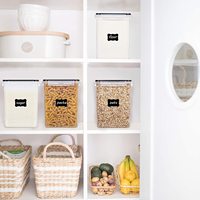 Grands récipients de stockage des aliments 5,2l/176oz 4 pièces en plastique sans BPA boîtes de stockage des aliments hermétiques pour la farine et le sucre