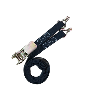 Sangles à cliquet de 0.8 tonnes certifiées SANBOO de qualité supérieure Ceintures de fixation de charge en polyester robustes de 2.5 cm de large pour un transport sûr - Product Image 1